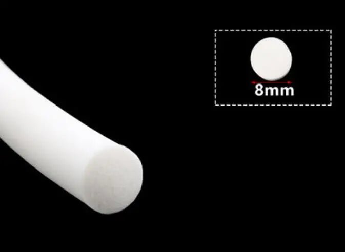 10 Meters Silicone Rubber Foam Sealing Strip Round Rod Diameter 3 4 5 6 7 8 9 10mm - | Xingtai Hanze Trading Co., Ltd.