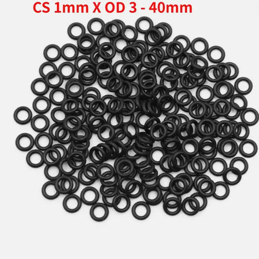 100 Pcs NBR O Ring O - ring Oring Seal Rubber Gasket CS 1mm X OD 3 3.5 4 4.5 5 5.5 6 6.5 7 7.5 8 8.5 9 9.5 10 10.5 11 11.5 To 40mm - | Xingtai Hanze Trading Co., Ltd.