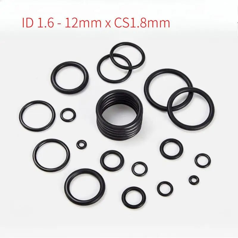 100 Pcs NBR O Ring Seal Rubber Gasket ID 1.6 1.8 2 2.24 2.5 2.8 3.15 3.55 3.75 4 4.5 4.87 5 5.15 5.3 To 12mm x CS1.8mm - | Xingtai Hanze Trading Co., Ltd.