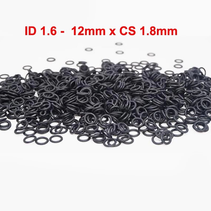 100 Pcs NBR O Ring Seal Rubber Gasket ID 1.6 1.8 2 2.24 2.5 2.8 3.15 3.55 3.75 4 4.5 4.87 5 5.15 5.3 To 12mm x CS1.8mm - | Xingtai Hanze Trading Co., Ltd.