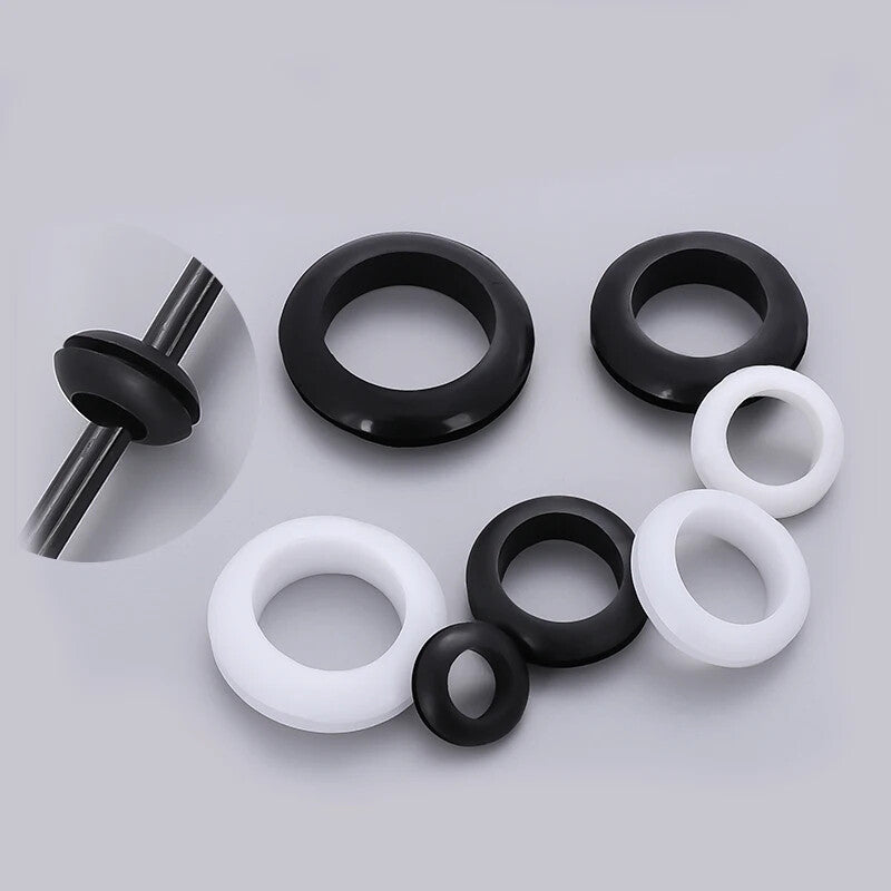 50 PCS Rubber Cable Grommet Retaining Ring Cabinet Wire Protection Hole Plug for Electrical Cabinet
