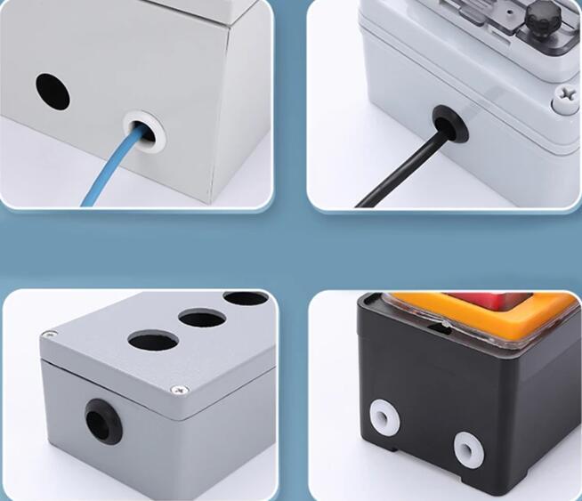 50 PCS Rubber Cable Grommet Retaining Ring Cabinet Wire Protection Hole Plug for Electrical Cabinet