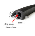 1 Meter U Shaped Rubber Edge Trim Auto Door Seal Strip Car Door Window Truck Noise Proof Auto Door Edge Guard