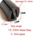 2 Meters S Type Rubber Sealing Strip Glass Shock Absorption Strip Aluminum Profile Caulking Strip - | Xingtai Hanze Trading Co., Ltd.