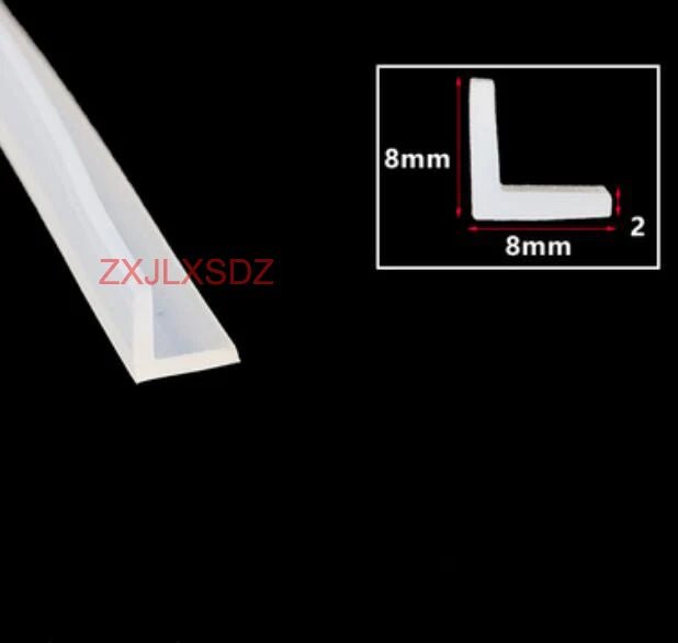 3 Meters L - shaped high temperature resistant silicone rubber edge trim glass door sealing strip weatherstrip edge guard - | Xingtai Hanze Trading Co., Ltd.