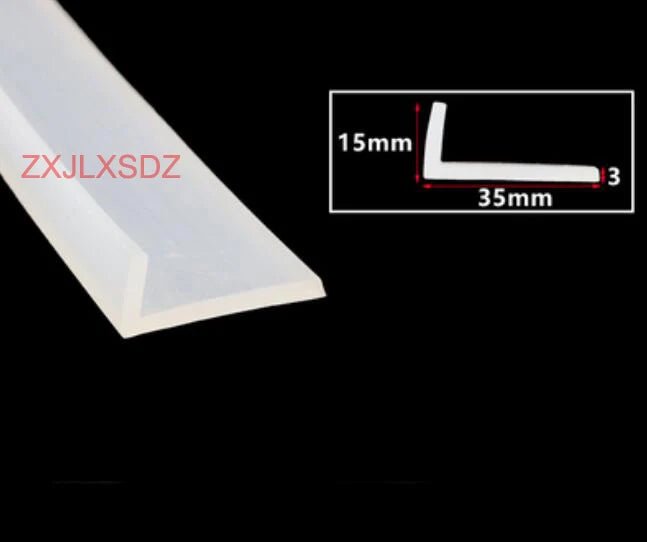 3 Meters L - shaped high temperature resistant silicone rubber edge trim glass door sealing strip weatherstrip edge guard - | Xingtai Hanze Trading Co., Ltd.
