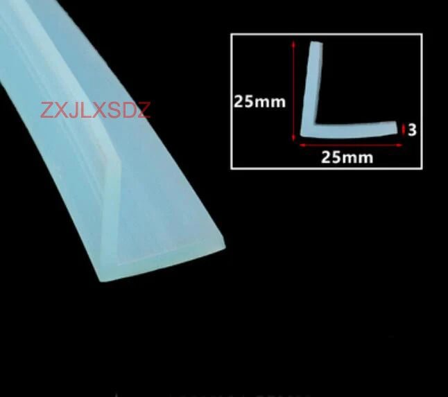 3 Meters L - shaped high temperature resistant silicone rubber edge trim glass door sealing strip weatherstrip edge guard - | Xingtai Hanze Trading Co., Ltd.