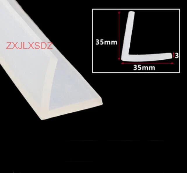 3 Meters L - shaped high temperature resistant silicone rubber edge trim glass door sealing strip weatherstrip edge guard - | Xingtai Hanze Trading Co., Ltd.