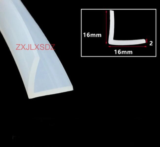 3 Meters L - shaped high temperature resistant silicone rubber edge trim glass door sealing strip weatherstrip edge guard - | Xingtai Hanze Trading Co., Ltd.
