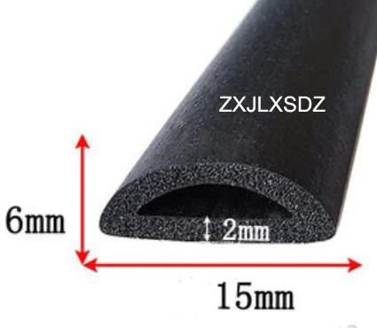 3 Meters self - adhesive D - type rubber foam sealing strip cabinet door foam seal strip door gasket - | Xingtai Hanze Trading Co., Ltd.