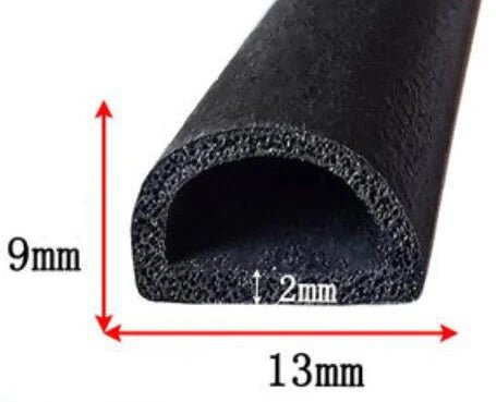 3 Meters self - adhesive D - type rubber foam sealing strip cabinet door foam seal strip door gasket - | Xingtai Hanze Trading Co., Ltd.