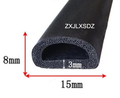 3 Meters self - adhesive D - type rubber foam sealing strip cabinet door foam seal strip door gasket - | Xingtai Hanze Trading Co., Ltd.