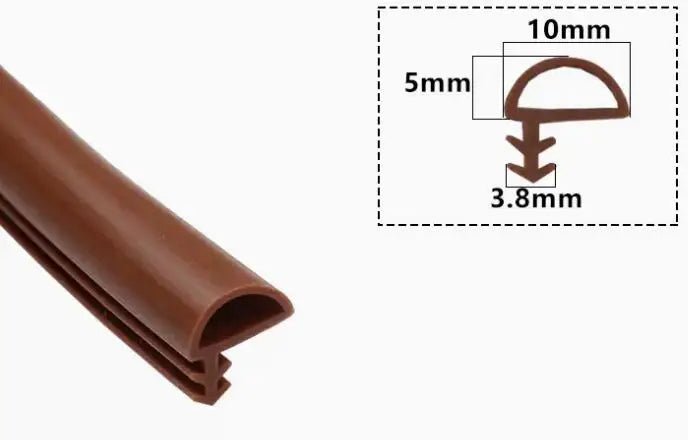 5 Meters door gasket high temperature resistance silicone rubber door window sealing strip weatherstrip caulking strip - | Xingtai Hanze Trading Co., Ltd.