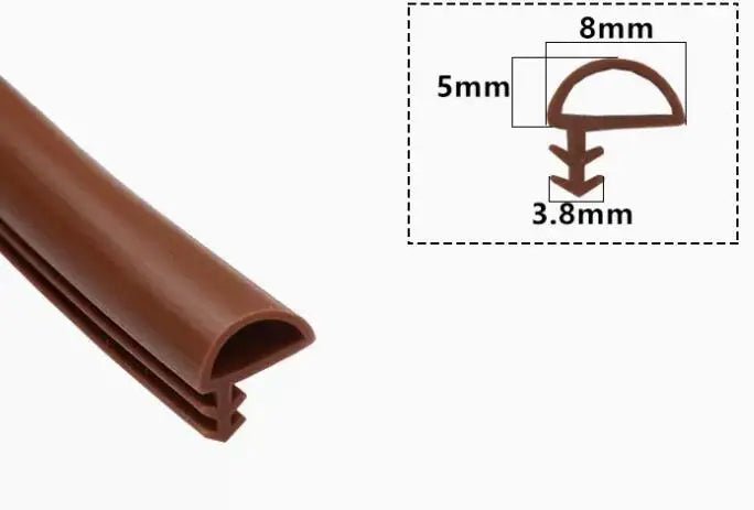 5 Meters door gasket high temperature resistance silicone rubber door window sealing strip weatherstrip caulking strip - | Xingtai Hanze Trading Co., Ltd.