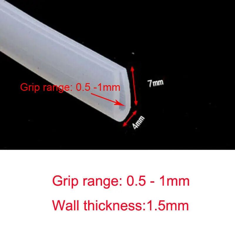 5 Meters U Channel Silicone Rubber Shower Door Glass Sealing Strip Edge Trim Glazing Weatherstrip Edge Guard Furniture Gasket - | Xingtai Hanze Trading Co., Ltd.