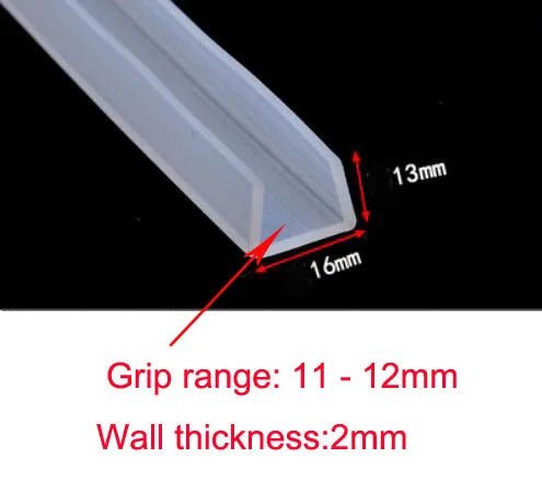 5 Meters U Channel Silicone Rubber Shower Door Glass Sealing Strip Edge Trim Glazing Weatherstrip Edge Guard Furniture Gasket - | Xingtai Hanze Trading Co., Ltd.