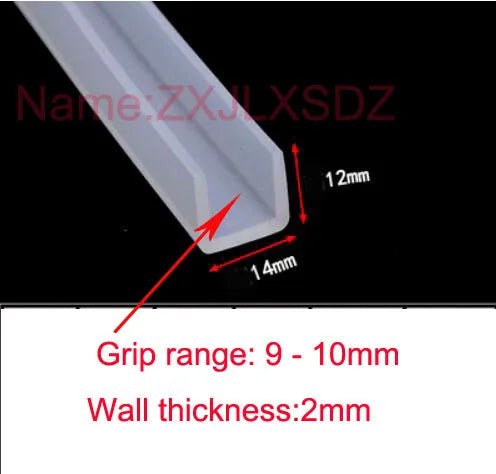 5 Meters U Channel Silicone Rubber Shower Door Glass Sealing Strip Edge Trim Glazing Weatherstrip Edge Guard Furniture Gasket - | Xingtai Hanze Trading Co., Ltd.
