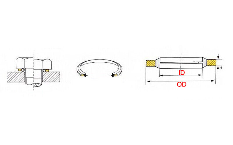 10 PCS Self-Centering Metal Rubber Bonded Washer Gasket Sealing Ring