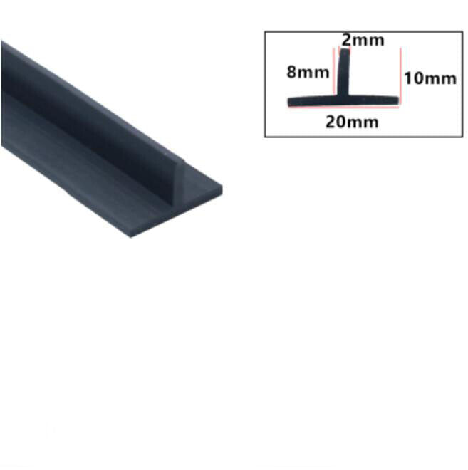 1 Meter T-Gasket Solar Panel Gap Seal Silicone Rubber Seal Strip Filling Strip
