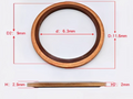 10 PCS M6 - M48 Copper FKM Rubber Bonded Washer Oil Drain Plug Gasket Seal Ring