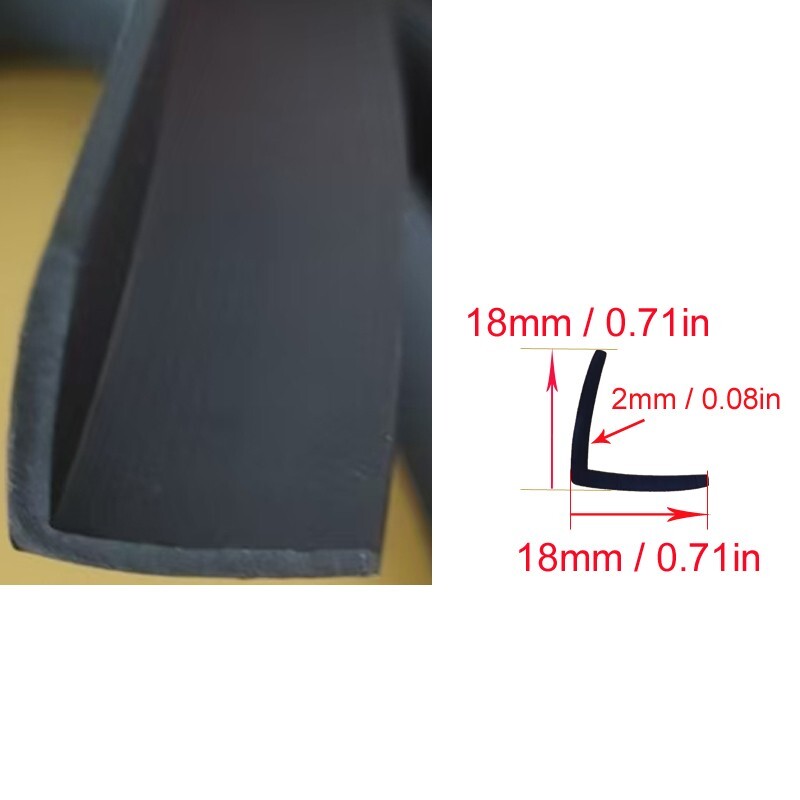 1 Meter L  Rubber Edge Strip Door Seal Strip Weatherstrip Edge Guard Edge Trim