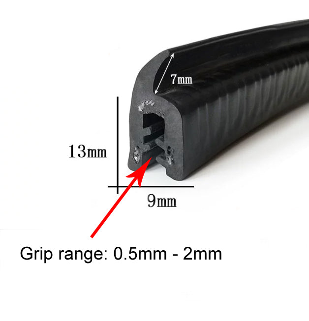 1 Meter U Shaped Rubber Edge Trim Auto Door Seal Strip Car Door Window Truck Noise Proof Auto Door Edge Guard