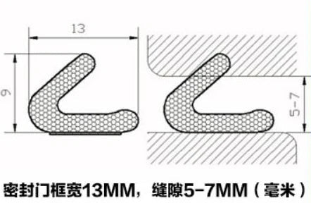 6 Meters V - type Security Door Self - adhesive PU Foam Seal Strip Anti - collision Windproof Polyurethane Weatherstrip Door Gaskets - | Xingtai Hanze Trading Co., Ltd.