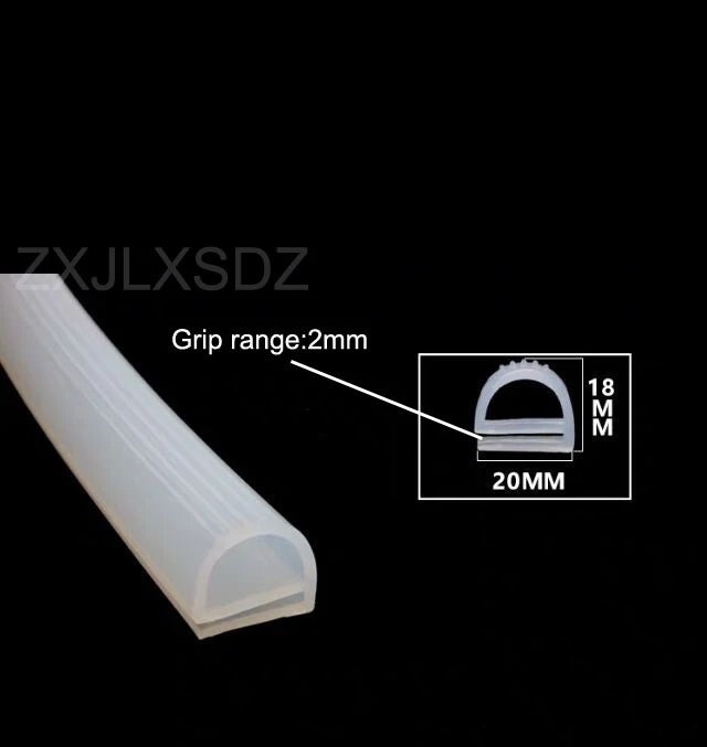 3 Meters High Temperature Resistant Silicone Rubber Oven Door Seal E Type Steaming Machine Seal Strip Freezer Door Seal Gasket