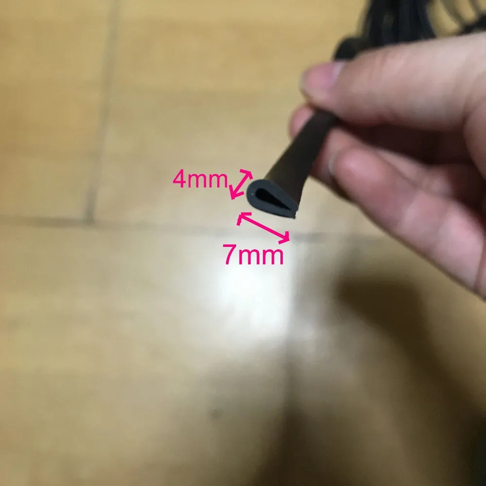 5 Meters U Channel Rubber Weatherstrip Sealing Strip Rubber Edge Trim For 0.5-1.5mm Sheet