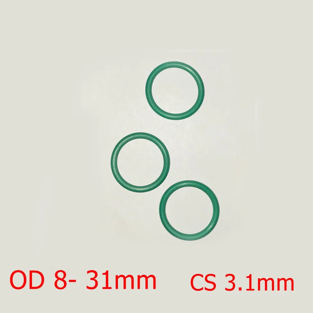 100 PCS FKM Rubber O RING Gasket CS 3.1mm x OD 8/9/10/11/12/13/14/15/16/17/18/19/20/21/22/23/24 to 31mm