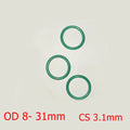 100 PCS FKM Rubber O RING Gasket CS 3.1mm x OD 8/9/10/11/12/13/14/15/16/17/18/19/20/21/22/23/24 to 31mm