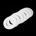 100 Pcs White PTFE Gasket Flat Washer Thickness 1 - 3mm Plastic Sealing O-Ring Gasket for Industrial Use
