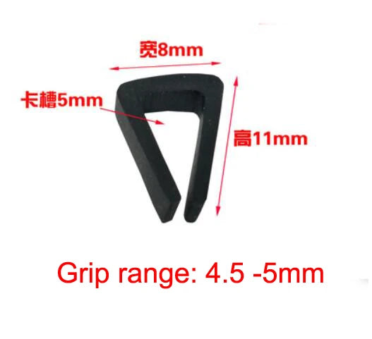 5 Meters U Channel Door Rubber Seal Strip Edge Trim Edge Guard Weatherstrip Noise Insulation Rubber Profile for Glass Metal Wood