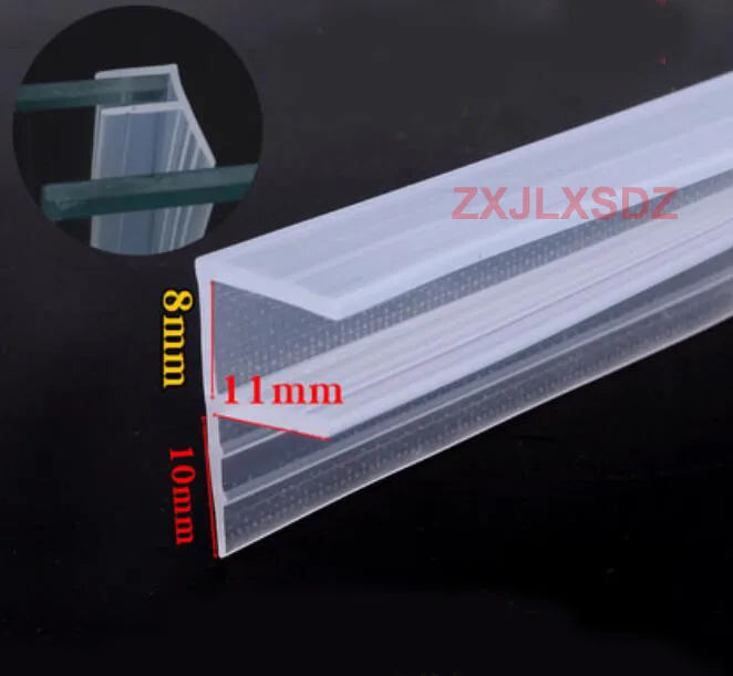 3 Meters F/h/U Silicone Rubber Shower Room Door Window Glass Seal Strip Weatherstrip for 6/8/10/12 Mm Glass