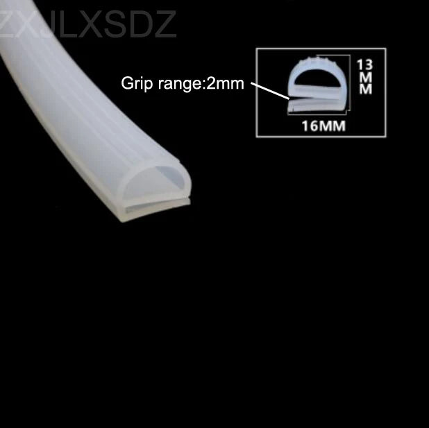 3 Meters High Temperature Resistant Silicone Rubber Oven Door Seal E Type Steaming Machine Seal Strip Freezer Door Seal Gasket