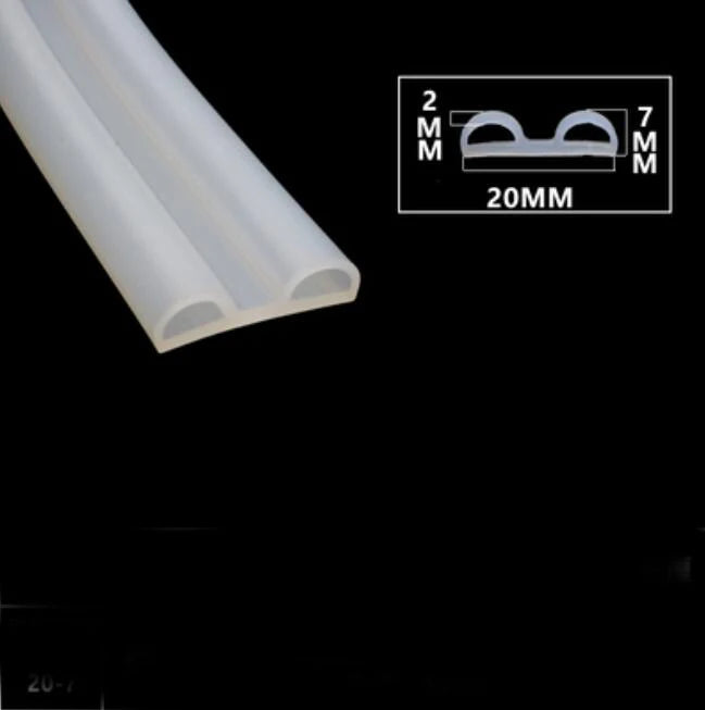 3 Meters High Temperature Resistant Silicone Rubber Oven Door Seal E Type Steaming Machine Seal Strip Freezer Door Seal Gasket