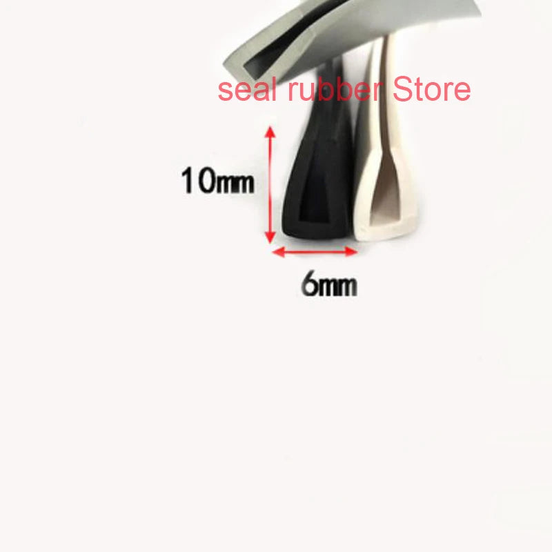 3 Meters U Channel Black White Grey Red Rubber Edge Trim Rubber Sealing Strip Weatherstrip Car Door Protector Edge Guard