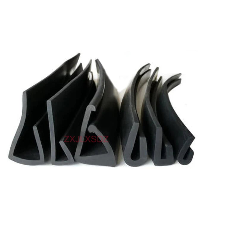 Unequal Edges U-shaped Rubber Edge Trim Sealing Strip Weatherstrip Metal Glass Edge Sealing Protection Strip