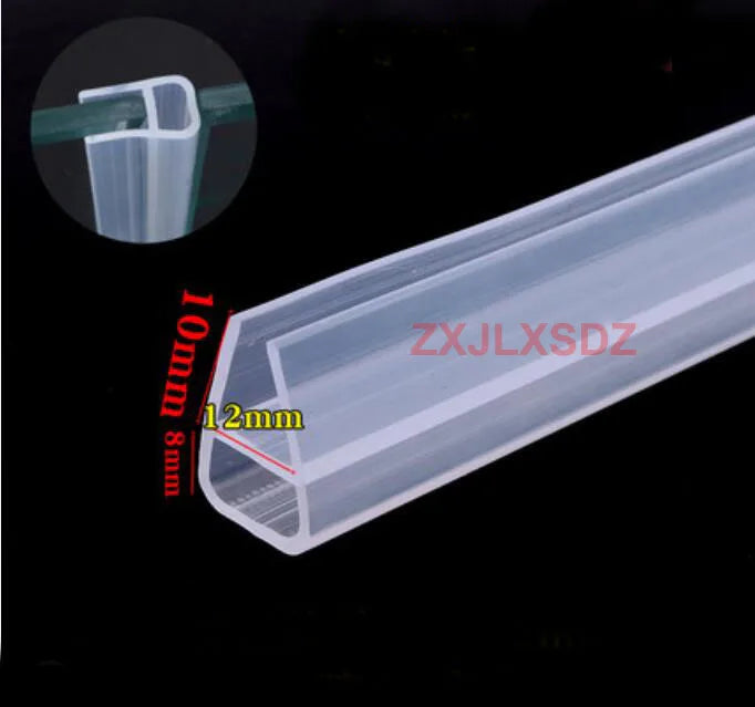 3 Meters F/h/U Silicone Rubber Shower Room Door Window Glass Seal Strip Weatherstrip for 6/8/10/12 Mm Glass