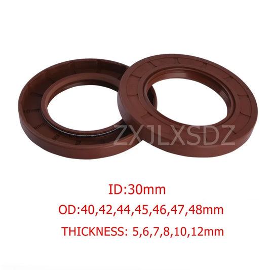 FKM Rubber TC Double Lip Oil Seal Gasket 30x40x5/6/7/8/10 30x42x5/6/7/8/10 30x44x7/8/10 30x45x5/7/8/10 30x46x7mm