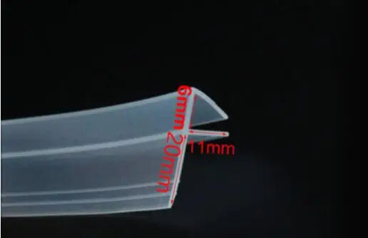 3 Meters Widened F/h Silicone Rubber Shower Door Window Glass Seal Strip Weatherstrip Door Gasket