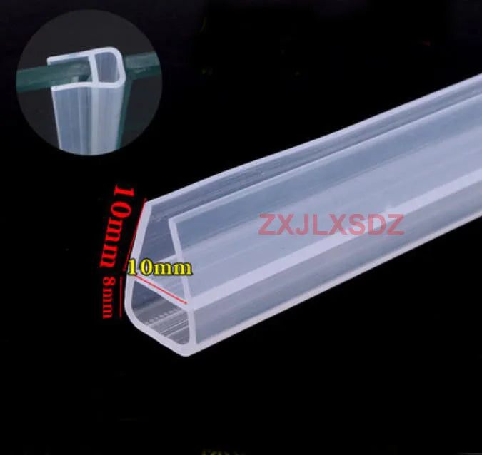 3 Meters F/h/U Silicone Rubber Shower Room Door Window Glass Seal Strip Weatherstrip for 6/8/10/12 Mm Glass