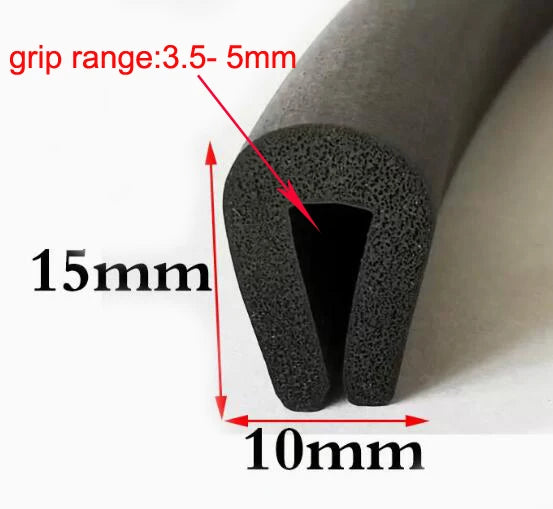 U Type Rubber Foam Sealing Strip Anti-collision Rubber Foam Door Seal Weatherstrip Door Gasket