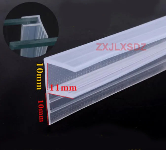 3 Meters F/h/U Silicone Rubber Shower Room Door Window Glass Seal Strip Weatherstrip for 6/8/10/12 Mm Glass