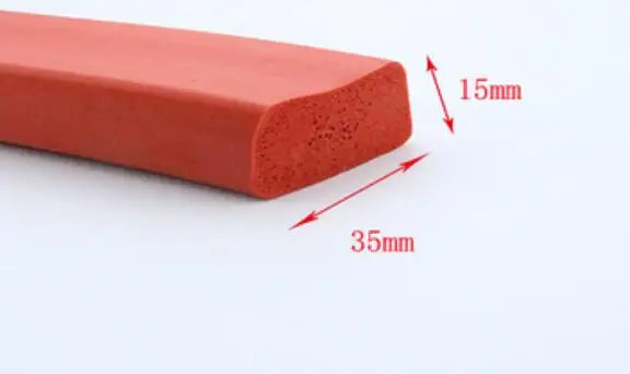 High Temperature Resistant Flat Silicone Rubber Foam Sealing Strip Foam Weatherstrip Bumper Strip