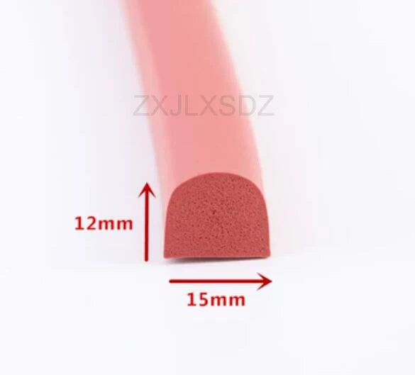 D Shape Silicone Rubber Foam Door Window Sealing Strip Rubber Foam Weatherstrip