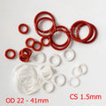 100 PCS Silicone O-ring 1.5mm Thickness OD 22/23/24/25/26/28/29/30/31/32/33/34/35/36mm O Ring Seal Rubber Gasket Ring Washer