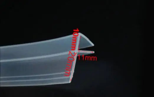 3 Meters Widened F/h Silicone Rubber Shower Door Window Glass Seal Strip Weatherstrip Door Gasket