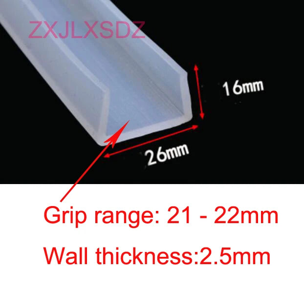 5 Meters U Channel Silicone Rubber Shower Door Glass Sealing Strip Edge Trim Glazing Weatherstrip Edge Guard Furniture Gasket