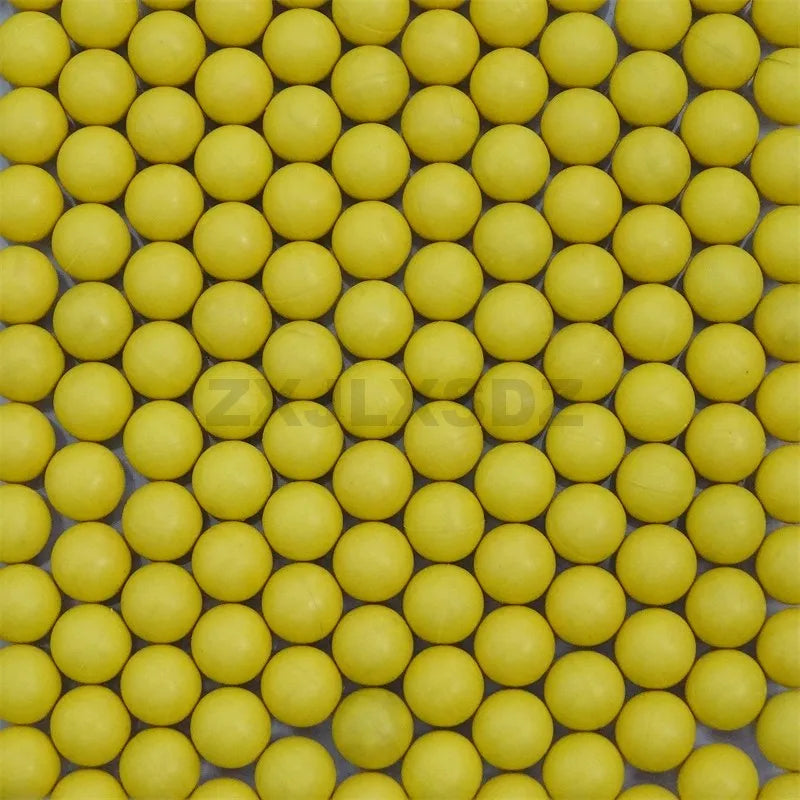 100 Pcs Yellow Soft Rubber Solid Ball Decorative Ball Diameter 6 6.8 7 8 8.5mm